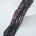 Zirkon,Diamantslebet Rund, 6*8mm/39cm，Hel Streng - Brun med iriserende effekt‌