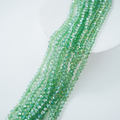 Zirkon,Diamantslebet Rund, 6*8mm/39cm，Hel Streng - Grøn