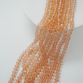 Zirkon,Diamantslebet Rund, 6*8mm/42cm，Hel Streng - Sweet Rose