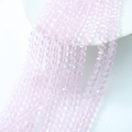 Zirkon,Diamantslebet Rund, 7.5*6.5mm/40cm，Hel Streng - Vanilla