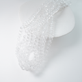 Zirkon,Diamantslebet Rund, 8.6*11mm/52cm，Hel Streng - Hvid