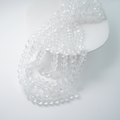 Zirkon,Diamantslebet Rund, 8*10mm/52cm，Hel Streng - Hvid