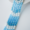Zirkon,Diamantslebet Rund,8mm/37cm，Hel Streng - Mix3