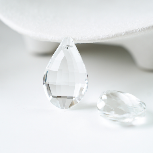 Zirkon,Dråbeform,36*22.5mm，1 stk. - Gennemsigtig