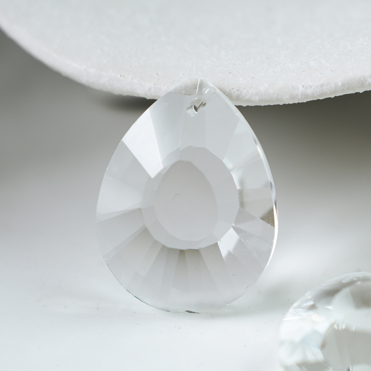 Zirkon,Dråbeform,37.7*28.8mm，1 stk. - Gennemsigtig