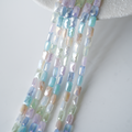 Zirkon,Facetslebne rektangel‌,6.6*4.4mm/42cm,Hel Streng - Mix1