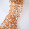 Zirkon,Facetslebne rondeller med mellemled, 8mm/55cm，Hel Streng - Mørk Beige