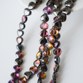 Zirkon,Hjerte Perler,10.4*10mm/92cm，Hel Streng -  Rødvin