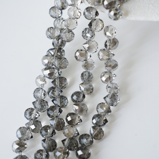 Zirkon,Jordbær,11*8mm/65cm，Hel Streng - Grå