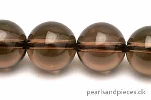 Smoky Quartz, rund, 12 mm, 1 streng
