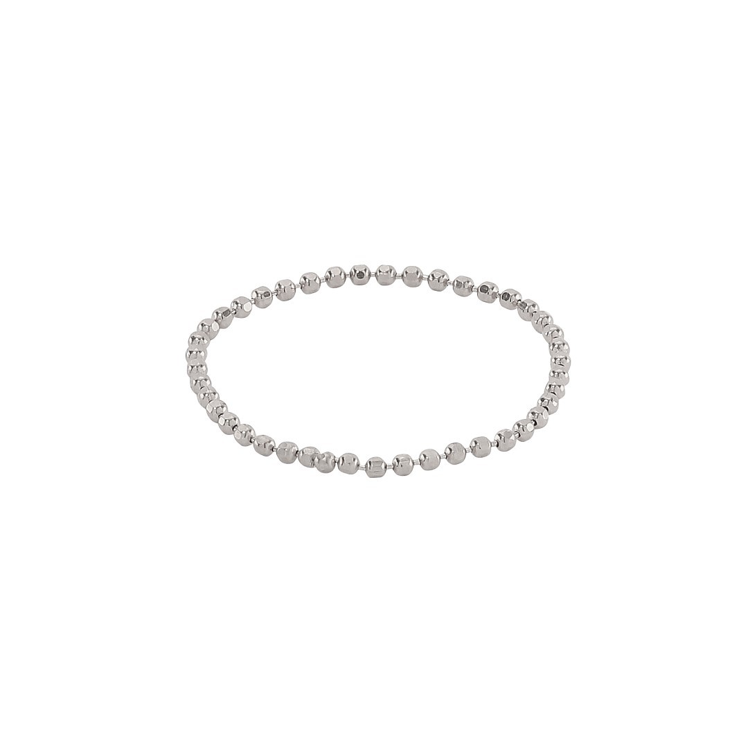 Ball Chain Ring Silver