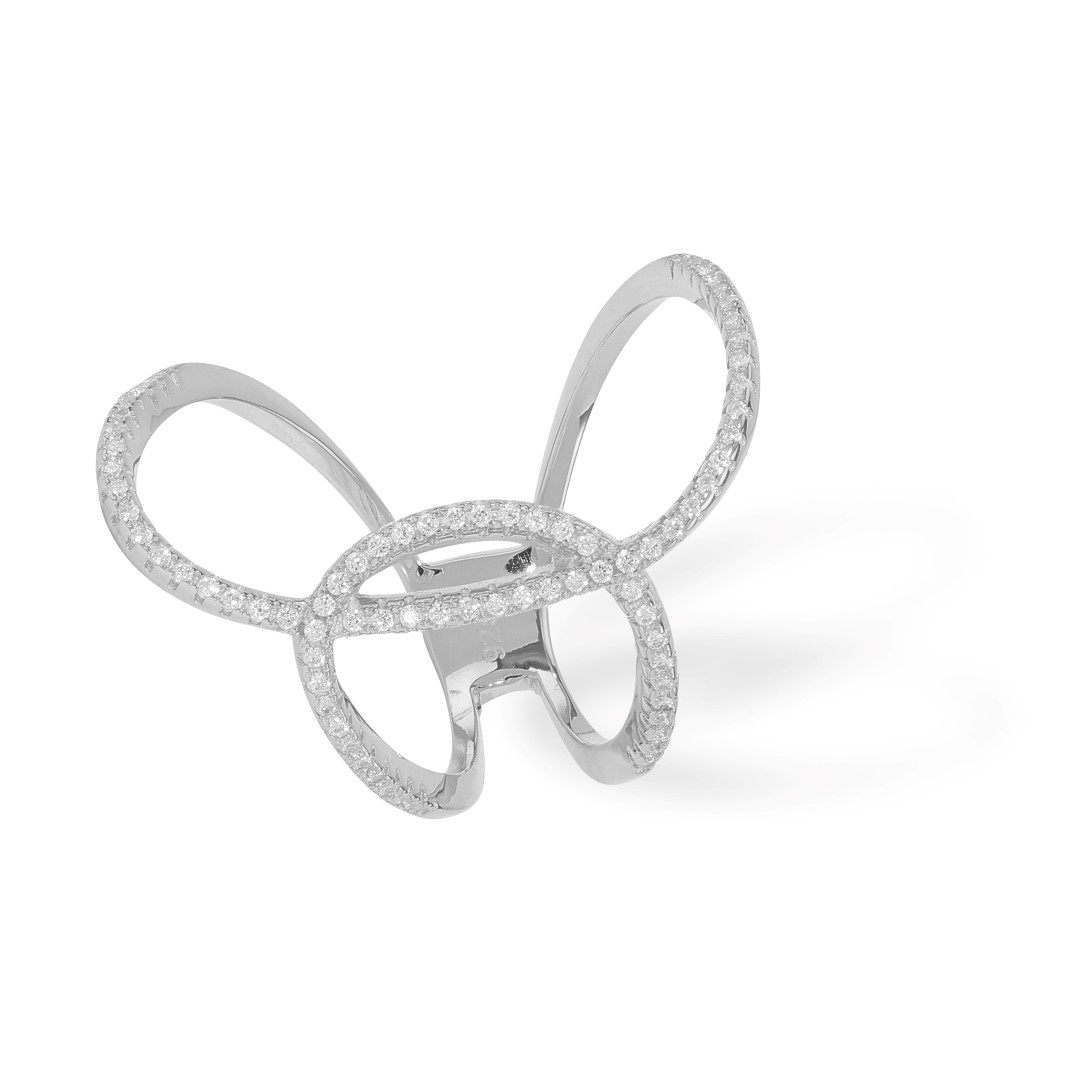 Moon Ring Zirkonia Silver