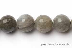 Labradorite, rund, facet, 14 mm, 1 streng