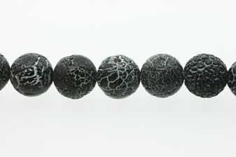 Black Weathering, blank, rund, ca. 12 mm, 1 streng