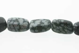 Snowflake Obsidian, mat, nugget, ca. 12x18 mm, 1 streng