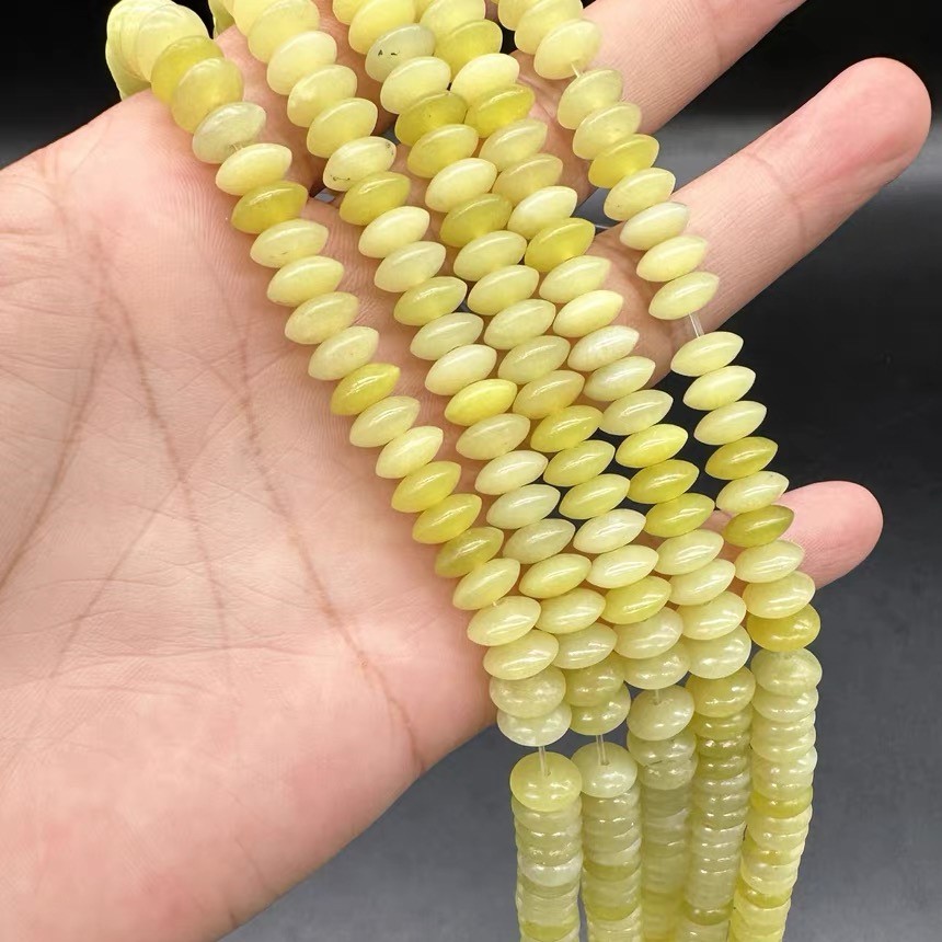 Lemon Jade, oblate , ca. 4.7 mm, 1 streng