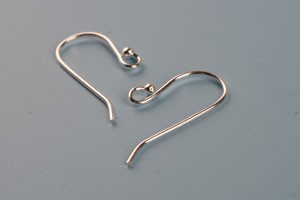 Ørekrog m/1 perle, ca. 18x10 mm, 925s, 1 par