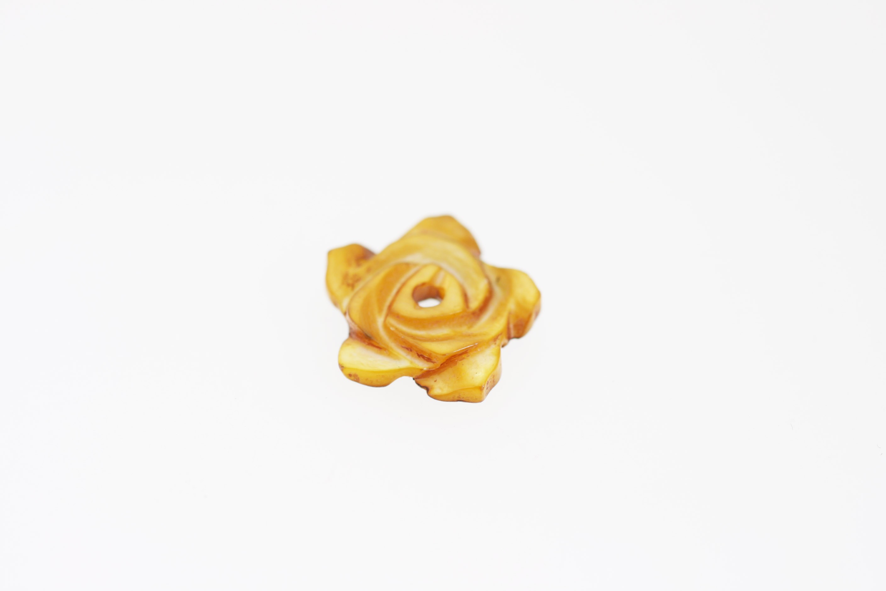 Shell flower, brun, ca. 12x12x2 mm, 2 stk.