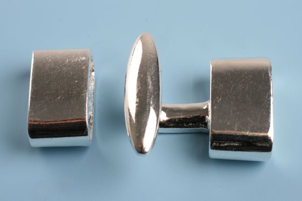 Hægtelås, FS, ca. 20x21x9 mm, 1 sæt