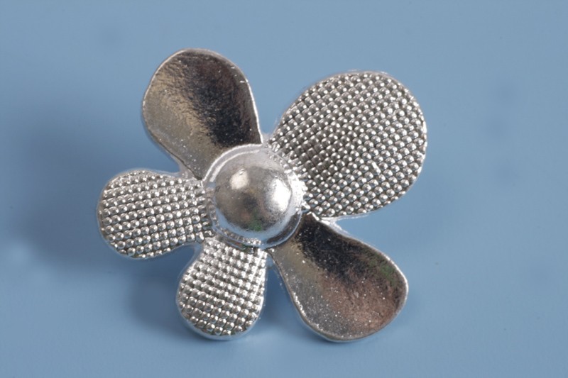 Knap, blomst, 22x7 mm, FS, 2 stk.