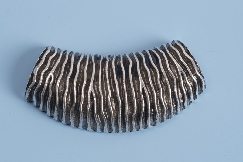 Vedhæng, m/riller, 53x22x7 mm, antiksølv, 1 stk.