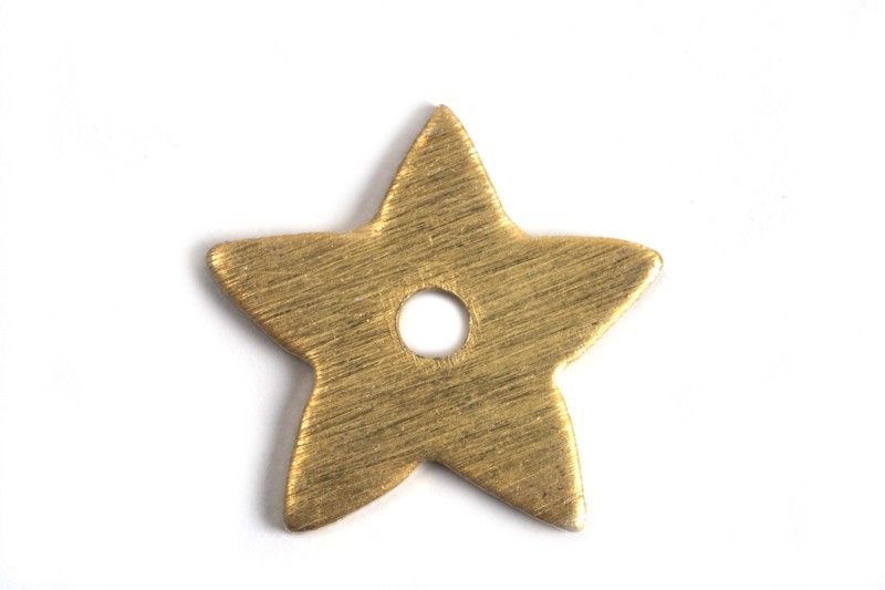Stjerne, børstet, midterboret, 11 mm, FG, 2 stk.