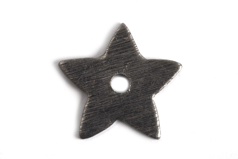 Stjerne, børstet, midterboret, 11 mm, BP, 2 stk.