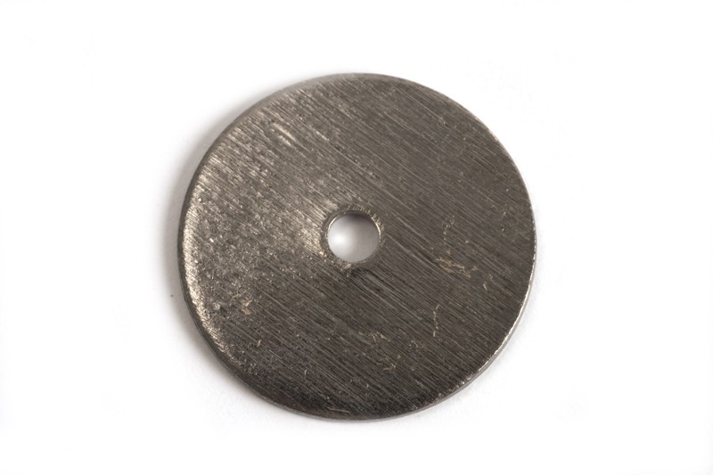 Mønt, børstet, midterboret, 14 mm, BP, 2 stk.