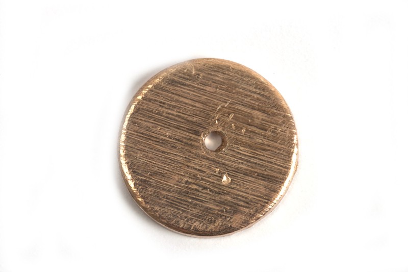Mønt, børstet, midterboret, 10 mm, RG 2 stk.