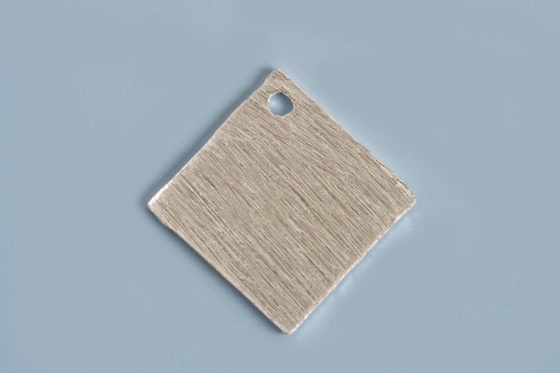 Kvadrat, børstet, ca. 10 mm, FS, 2 stk.