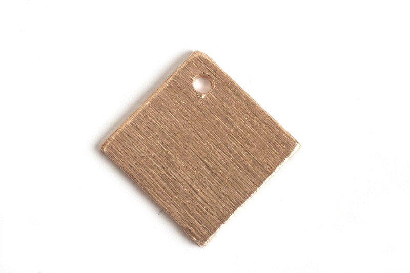 Kvadrat, børstet, ca. 10 mm, RG, 2 stk.