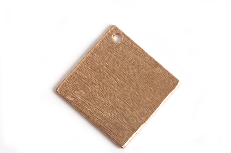 Kvadrat, børstet, ca. 15 mm, RG, 2 stk.