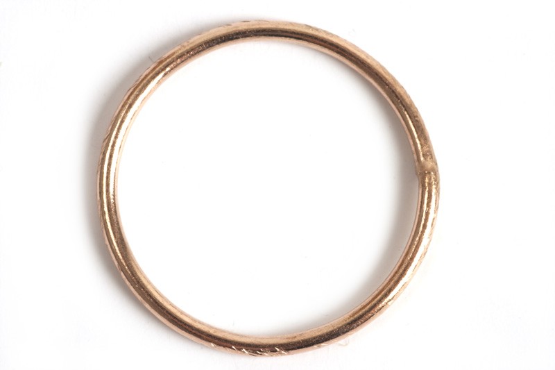 Børstet ring, 1,2 mm, indv. ca. 17 mm, RG, 2 stk.