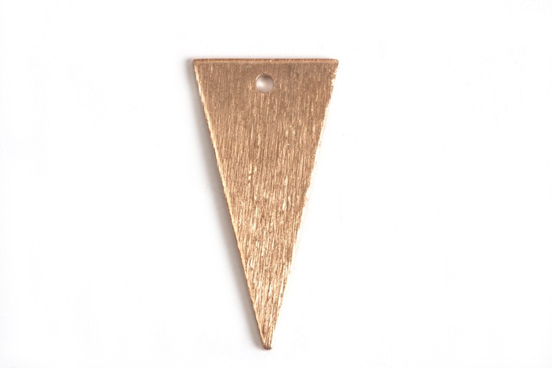 Lang trekant, børstet, 20x10 mm, RG, 2 stk.