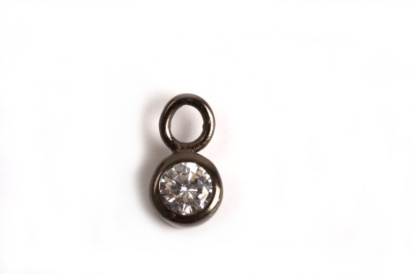Vedhæng m/rhinsten, 7,5x4 mm, BP 925s, 1 stk.