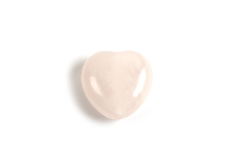 Rose Quartz, hjerte, ca. 10x10x5 mm, 2 stk.