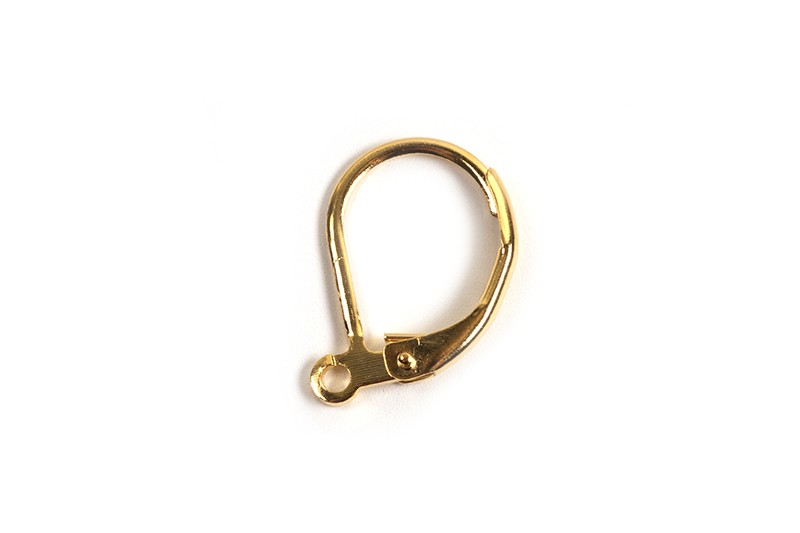Ørekrog, ca. 13x12 mm, forgyldt med 18K guld, 5par