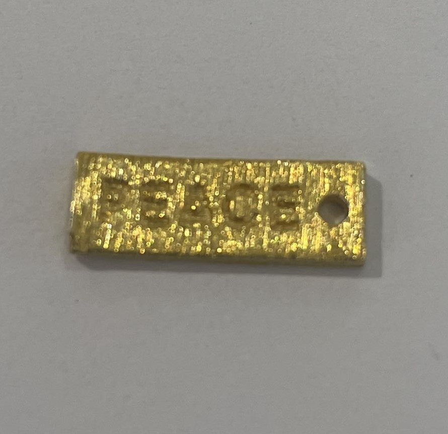 Peace vedhæng, 14x5 mm, FG, 1 stk.