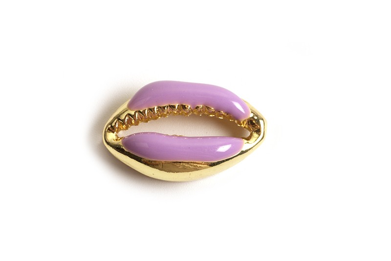 Muslingeskal, ca. 16x10x4 mm, FG, lilla, 2 stk.
