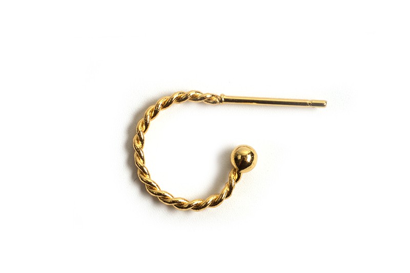 Hoops, snoet, ca. 12x18 mm, FG rustfrit stål, 1 par