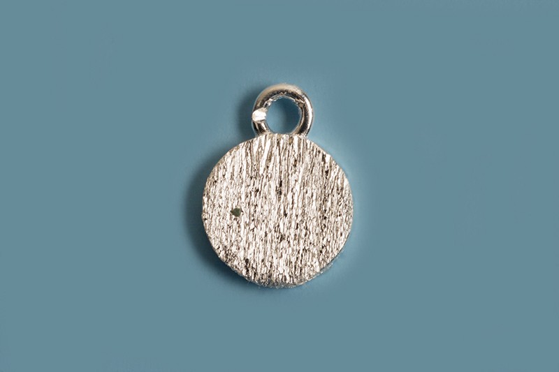 Vedhæng, børstet, 6x8,5 mm, 925s, 1 stk.