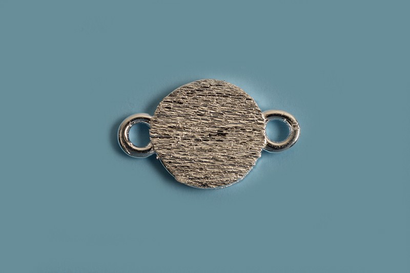 Vedhæng, børstet, link, 6x10 mm, 925s, 1 stk.