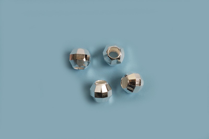 Discoperle, facet, 3 mm, 925s, 4 stk.
