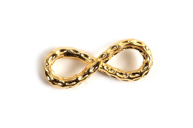Vedhæng, evighedstegn, ca. 14x5,5 mm, forgyldt med 18K guld, 1 stk.