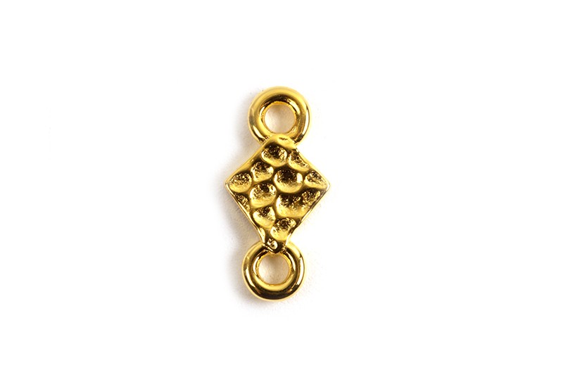 Vedhæng m/banket overflade, link, ca. 9x4,5 mm,  FG 925s, 1 stk.
