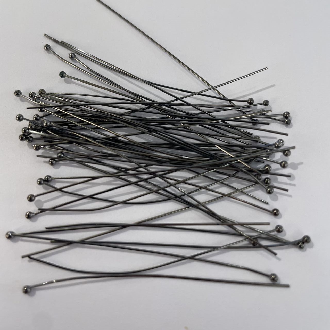 Perlestave m/1 perle, 50x0,6 mm, FG,50 stk.