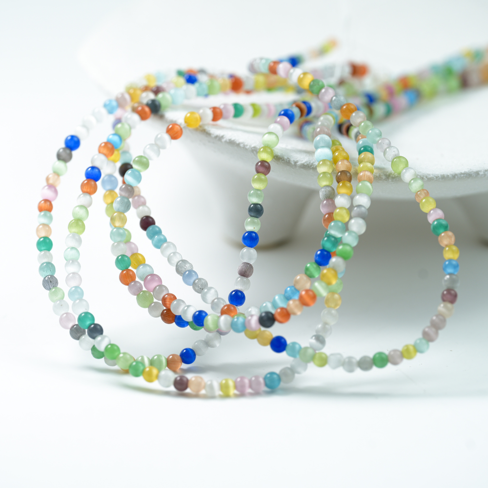 Cat Eye,3mm/37cm，Hel Streng - Mix ‌