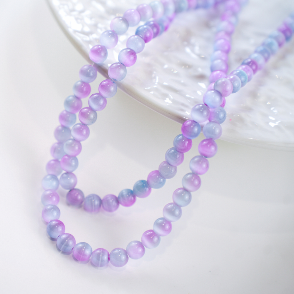 Cat eye,8mm/36cm，Hel Streng - Lilla
