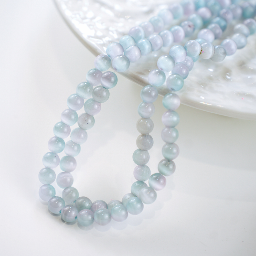 Cat eye,8mm/36cm，Hel Streng - Ocean Blue