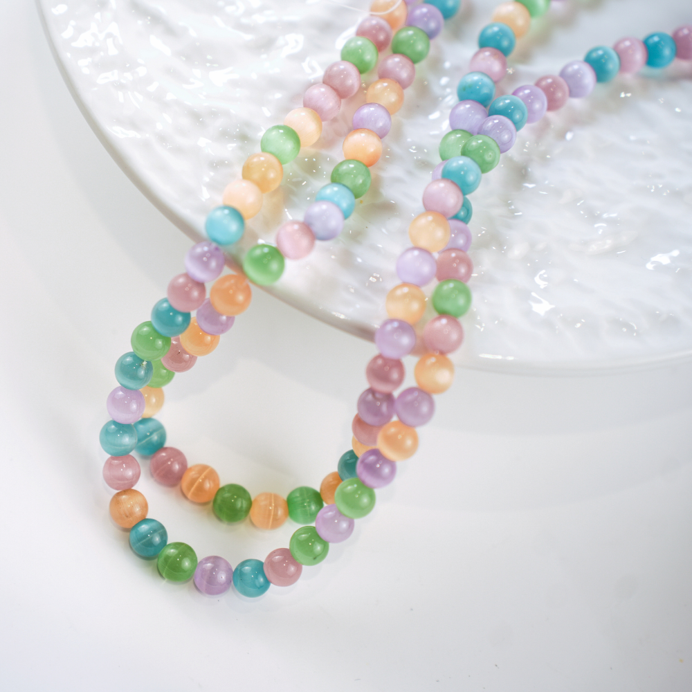 Cat eye,8mm/36cm，Hel Streng - Rainbow